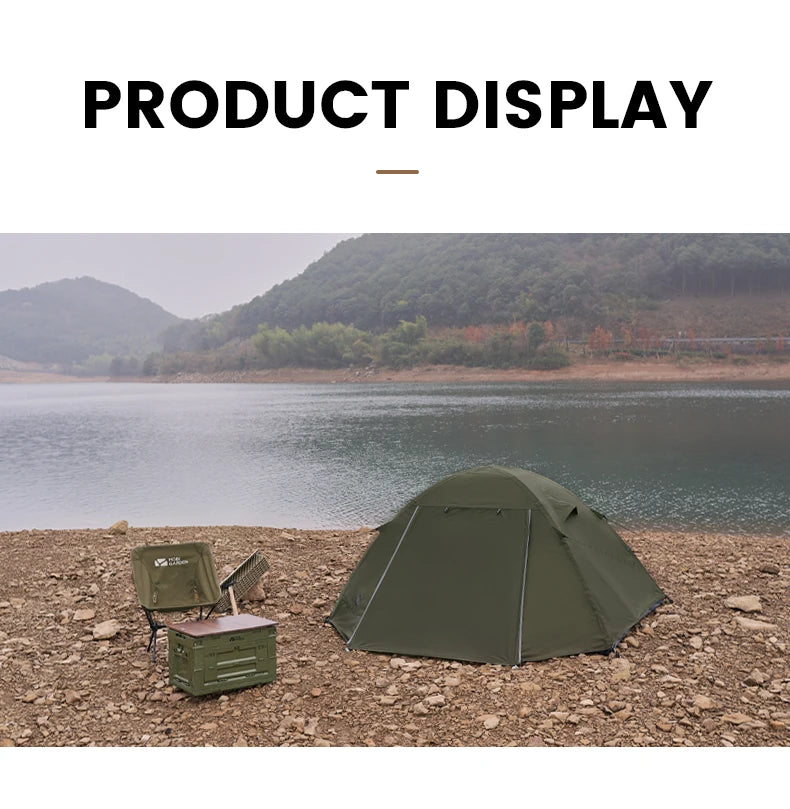 MOBI GARDEN Camping Backpacking Tent Waterproof Rainproof Hiking Silver Coated Sun Protection Easy Set Up
