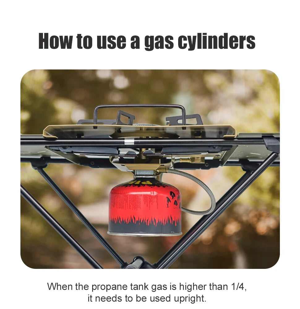 Gas Stove Burner Strong Fire Heater Furnace Portable Outdoor 4000W High Power Stainless Steel Camping Table Stove