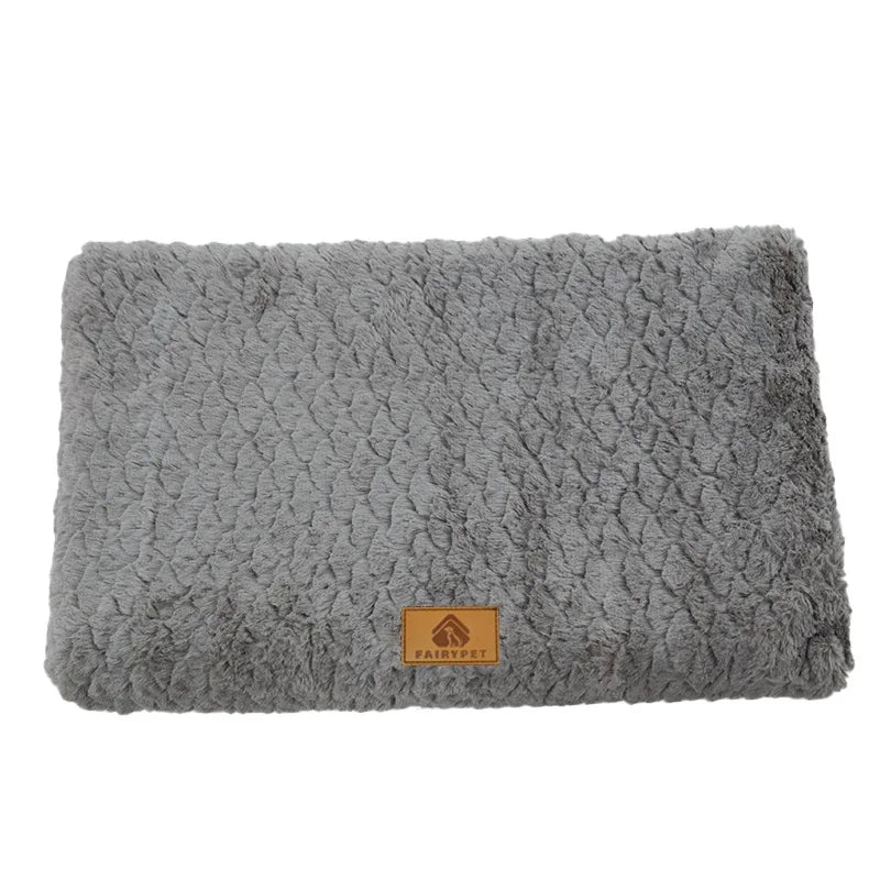 Comfortable 3D foam orthopedic dog bed with washable faux fur cover, waterproof, anti-slip bottom in M to XXL sizes.
