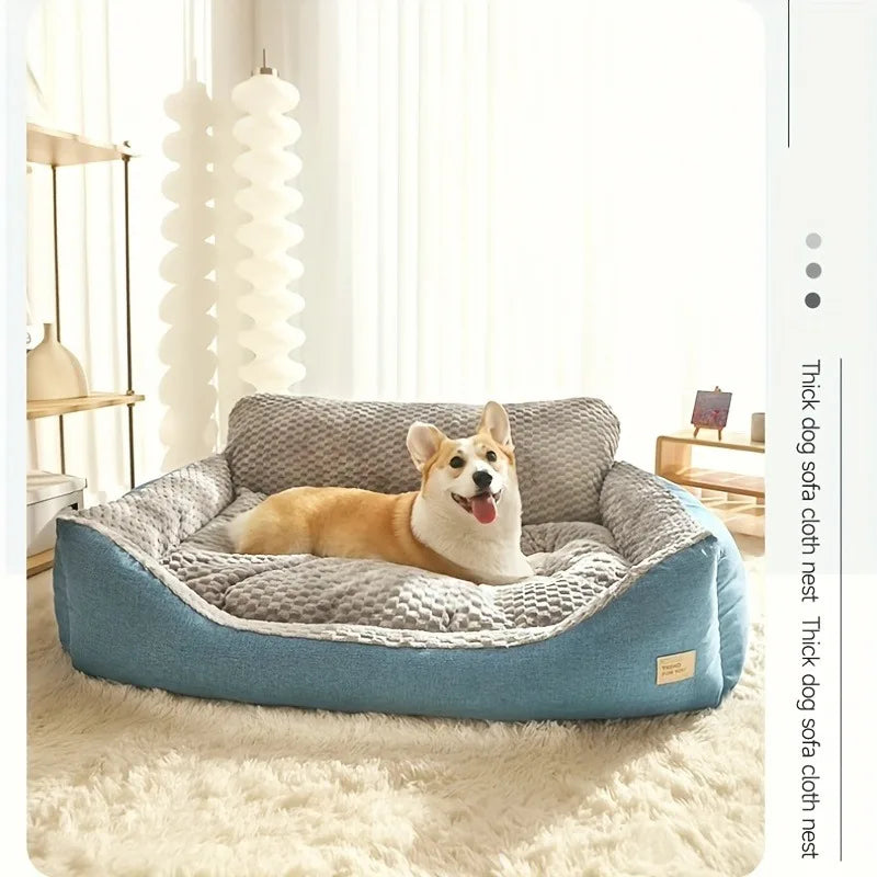 Large I YAN dog sofa bed in soft, comfortable material, 47x37 inches, ideal for all seasons and extra-large pets.