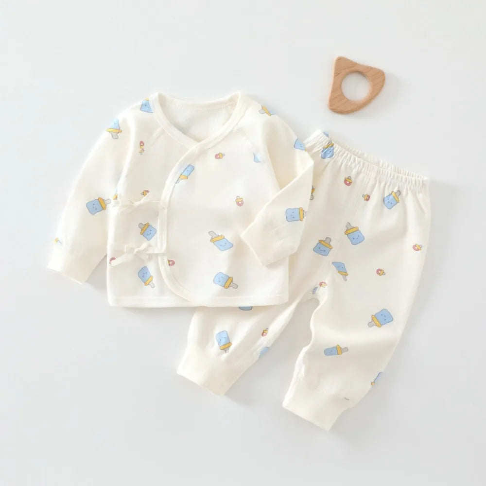 Baby Cartoon Cotton 2-Piece Set | Long Sleeve Top & Pants Newborn 0-6M - I YAN