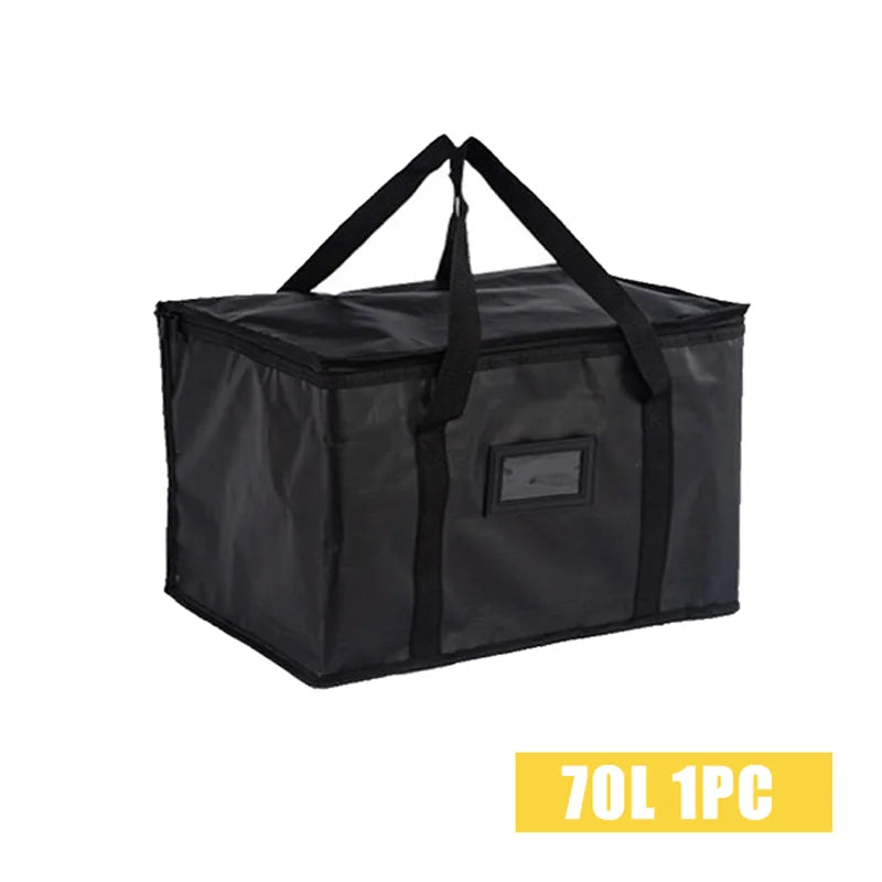70L Insulated Thermal Cooler Bag Insulation To Keep Cold Large Capacity Portable Lunch Bag Zip Picnic Camping Tin Foil Food Bag