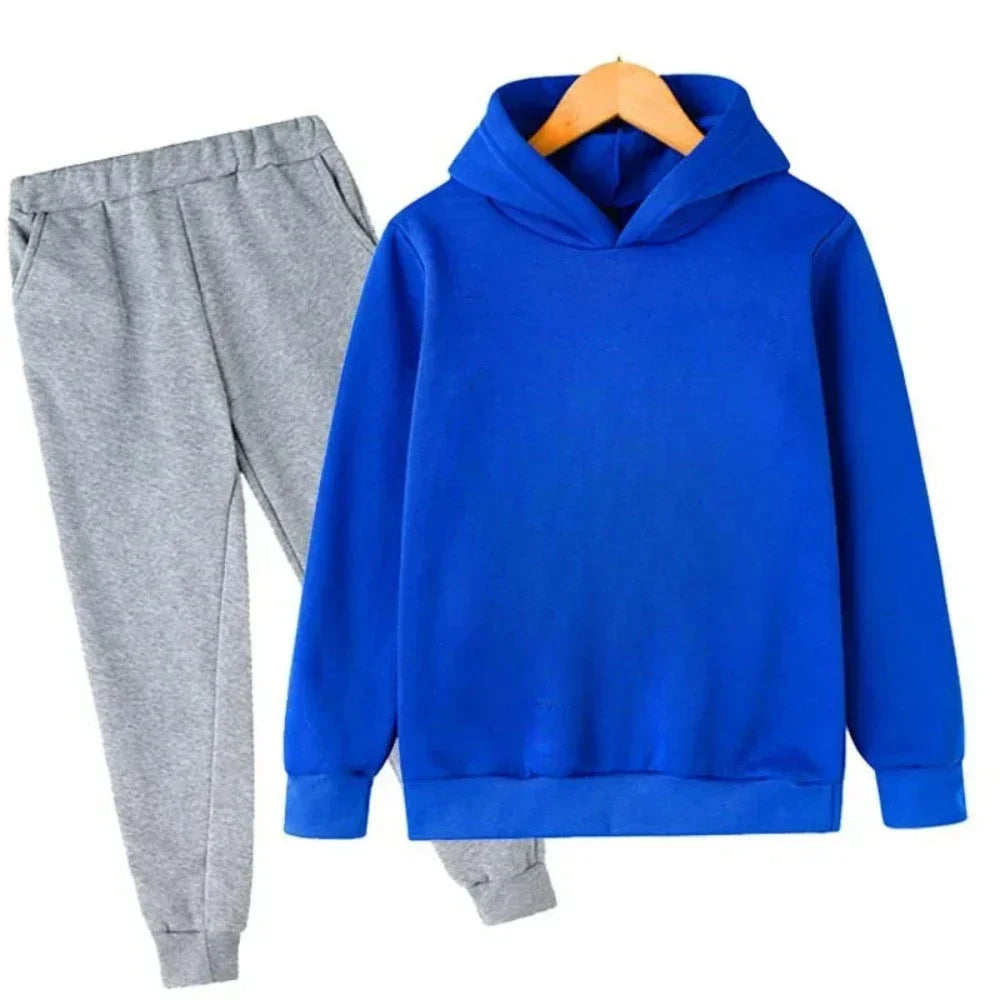 Children Hoodie Tracksuit Autumn Winter New York USA Letter Graphic Sweatshirt Pant Suit Baby Boy Girl Kid Sport Two Pieces Set