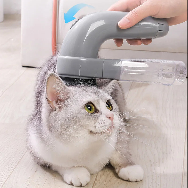 I YAN portable pet hair vacuum and massage device for cats and dogs, dual-purpose cleaner with grooming and cleaning functions.