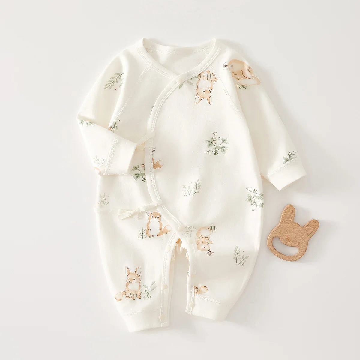 AYNIGIELL High-Quality Newborn Baby Jumpsuit Four Season Cute Children's Jumpsuit 0-6M Cute Baby Girl Male Baby Clothing - I YAN