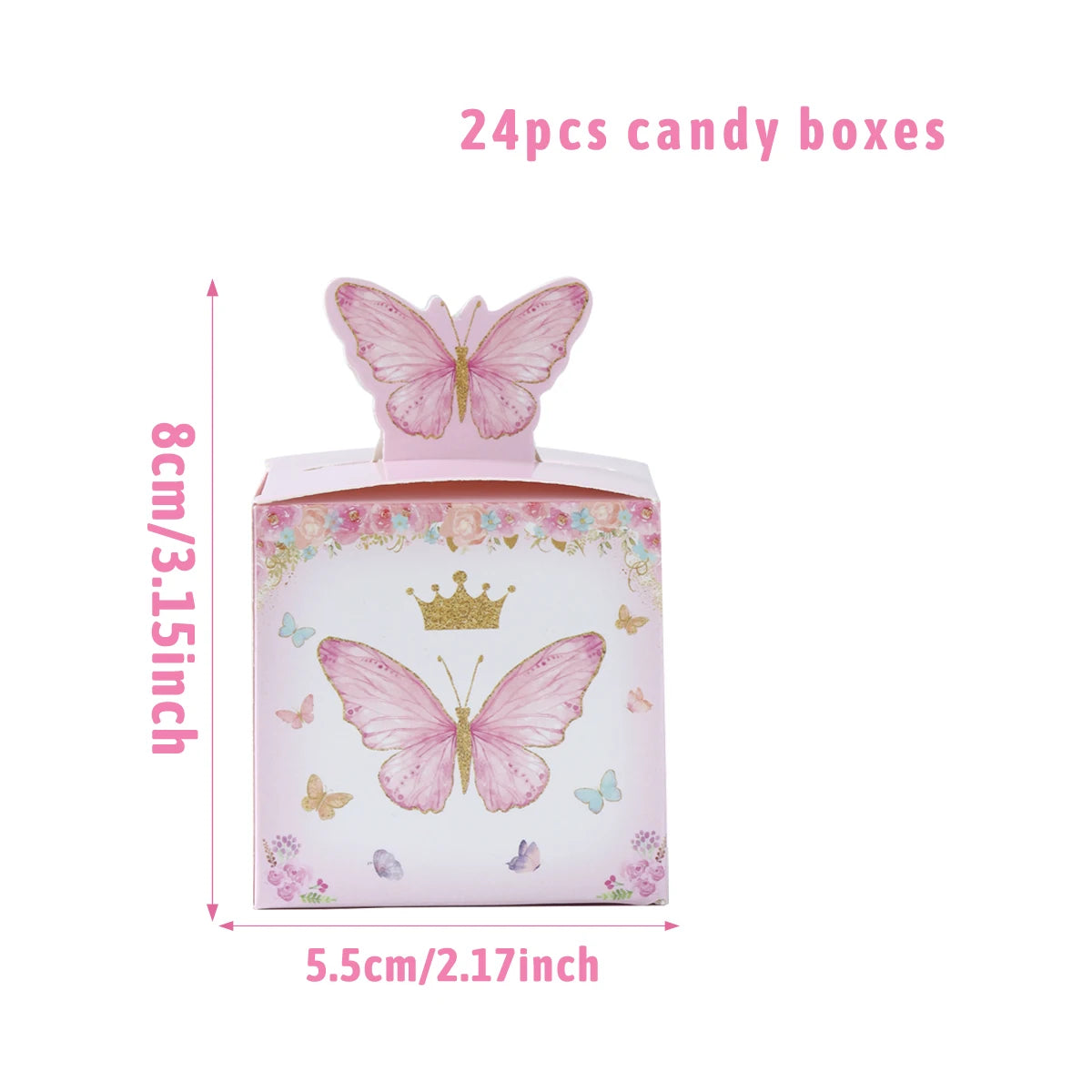 Butterfly Birthday Party Decoration Kids Girls Butterfly Party Disposable Tableware Paper Cup Plate Birthday Baby Shower Party - I YAN