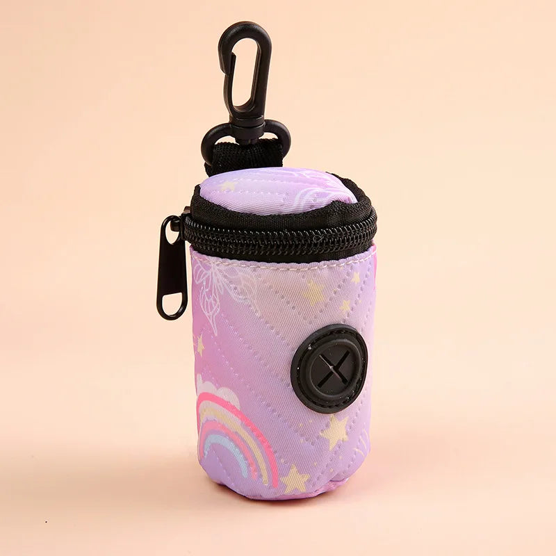 Durable I YAN pet dog poop bags with holder, outdoor waste disposal bags for walks and hikes, convenient for dog cleanup.