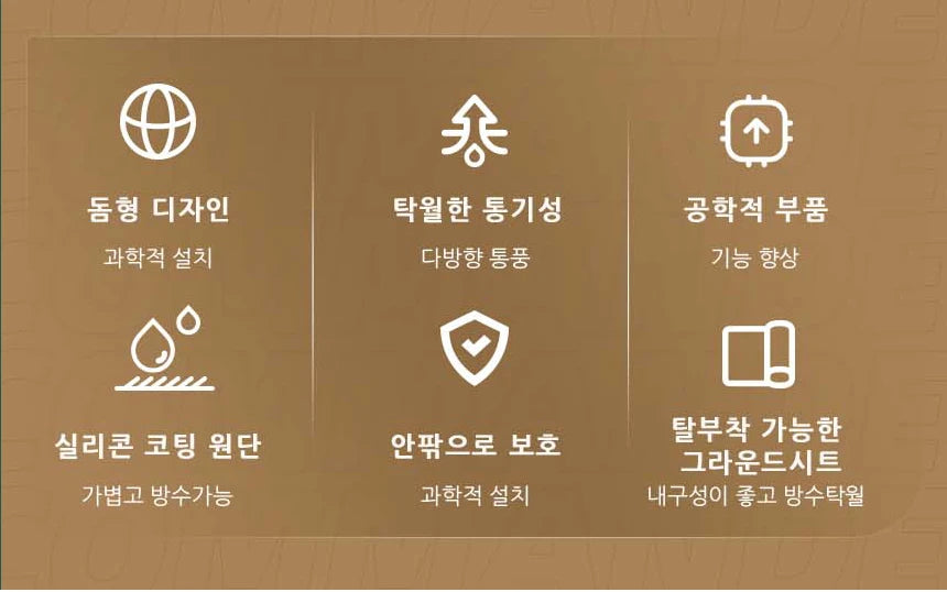 Camping Tent Commander Dome Tent Shelter Waterproof Windproof Ultra-light 70D Nylon 160/185/245CM