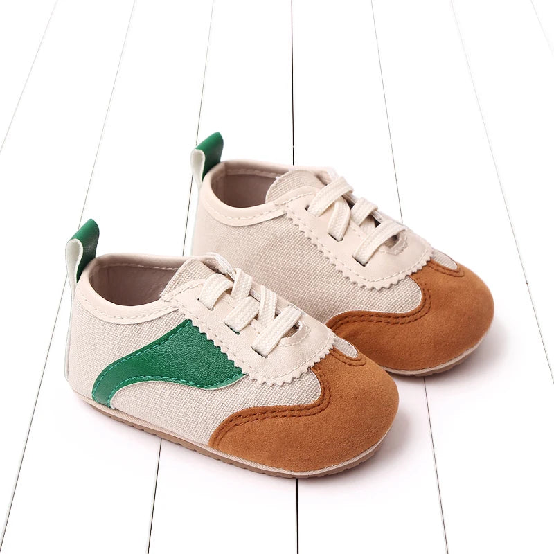 Baby Step Front Shoes Soft-bottom Anti-slip Shoes for Newborns Aged 0-12 Months Classic Children's Canvas Shoes BC2292