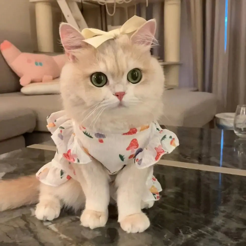 Fashion Dot Pet Dog Dress Sleeveless Summer Clothes Cat Princess Dresses Slim Style Pet Clothes Chihuahua Bichon French Bulldog