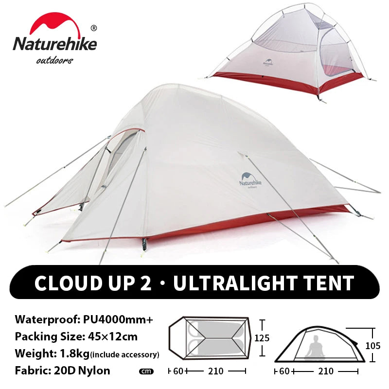 1 2 3 Person Camping Tent Ultralight Waterproof Trekking Tents Hiking Backpacking Shelter Tent Travel Tent