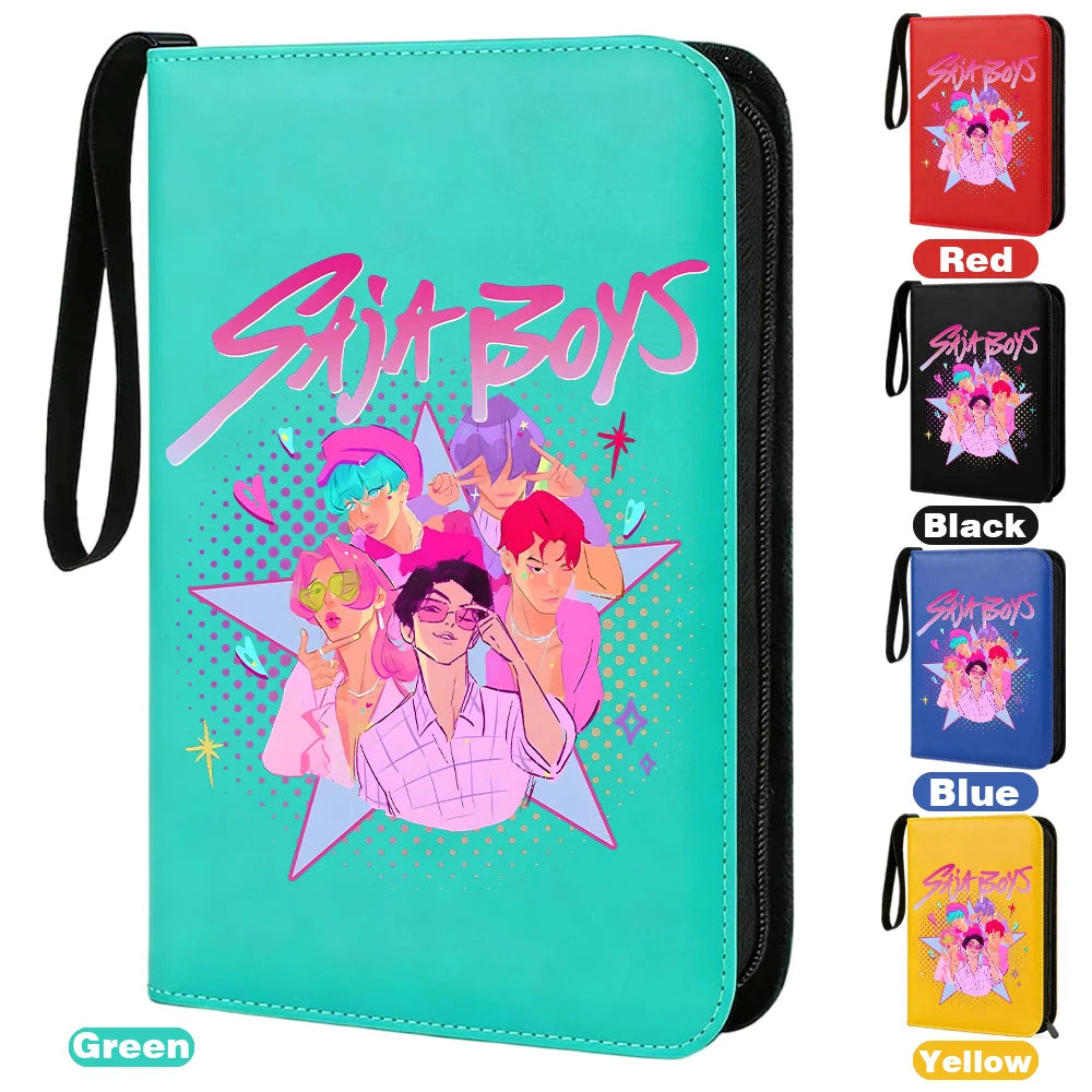 I YAN Demon Hunters card album binder with 400 pockets, PU zipper holder for stationery and collectible card storage.