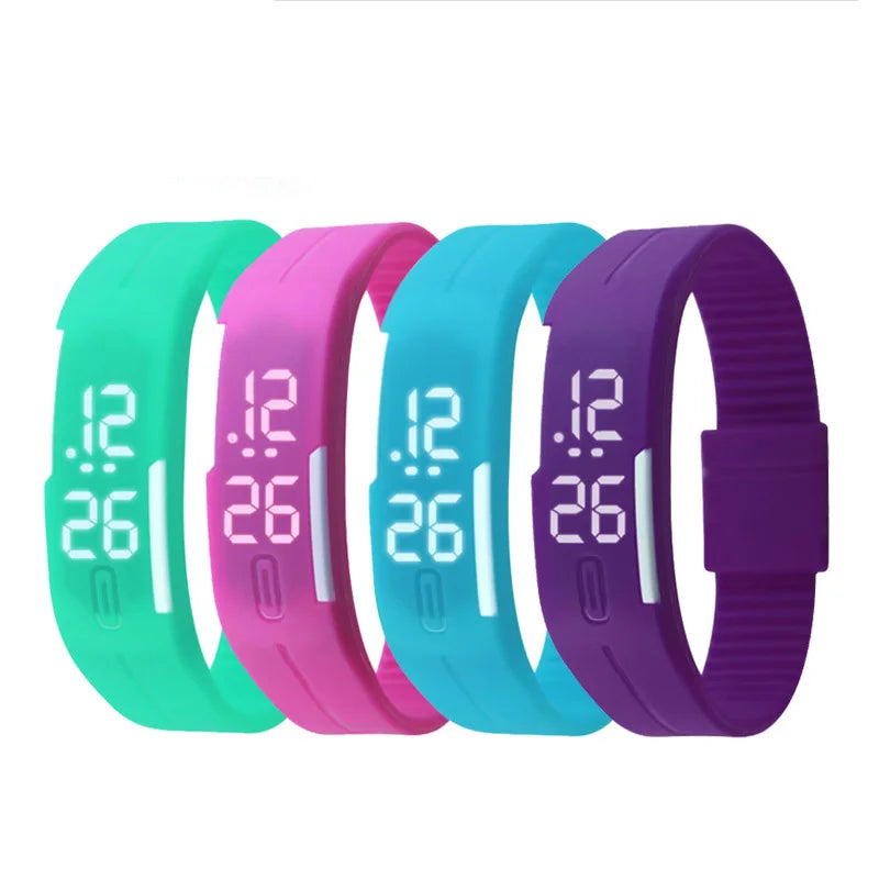 Sport Digital Children's Watch LED Display – Silicone Strap Wristwatch for Boys & Girls Students - I YAN