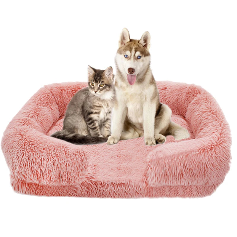 I YAN orthopedic dog bed for large dogs with thick egg sponge filling and removable plush cover, durable pet furniture for comfort