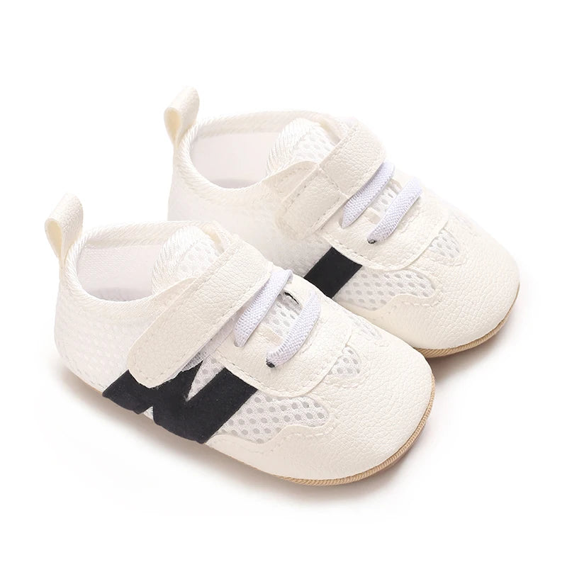 0-18 Months Baby Classic Sneakers - Letters Splicing Design, Non-Slip First Walkers, Comfortable Casual Shoes for Infants & Tod
