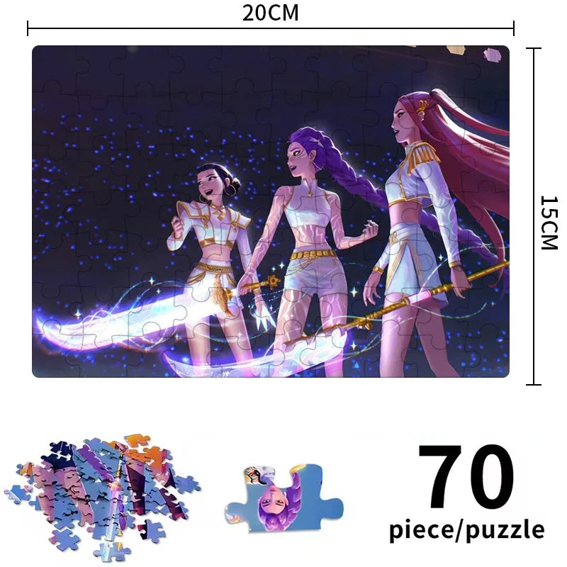 Kpop Demon Hunters 3D Jigsaw puzzle Board Game Rumi Mira Zoey Huntrix Character Puzzle Collectible Kids Toys Birthday X-mas Gift