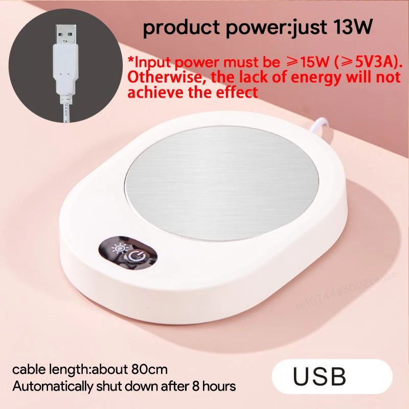 Cup Warmer Thermostatic Temperature for Coffee Milk Tea Water DC 5V USB Heating Pad Mug Heater  For Home Office Desk