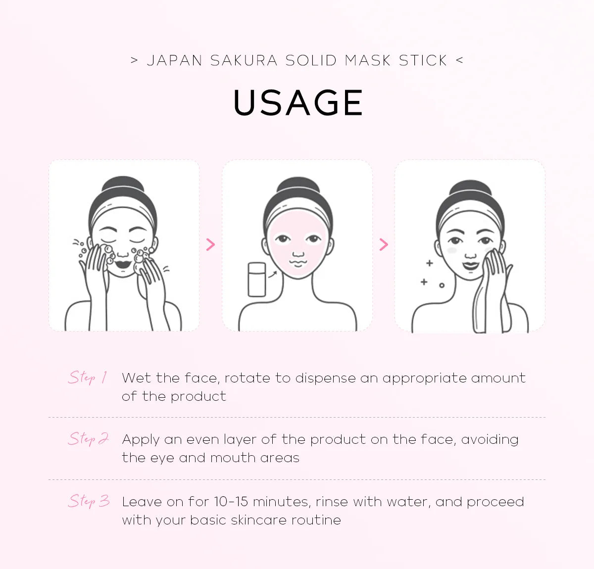 Sakura Cleansing Face Mask Stick 40g– Pore Cleaner, Blackhead Removal, Oil Control, and Skin Moisturizer