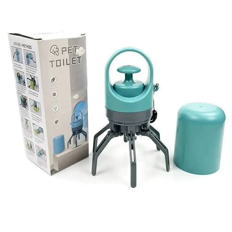 I YAN portable dog pooper scooper with built-in garbage bag, handheld pet waste picker for outdoor pet cleanup, no-touch design