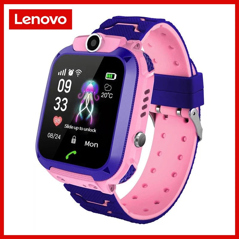 Lenovo GPS Kids Smart Watch SIM Card Call SOS – Camera Waterproof Watch for Boys & Girls Gift - I YAN