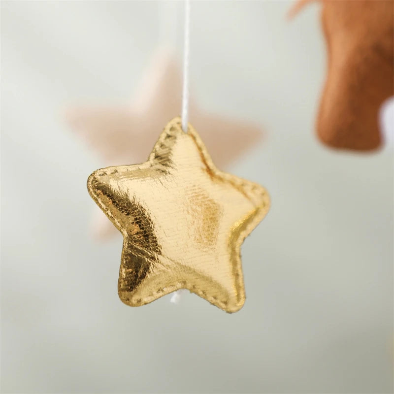 Hot Air Balloon Wooden Baby Crib Mobile – Musical Bed Bell & Rattles for Newborns 0–12M - I YAN