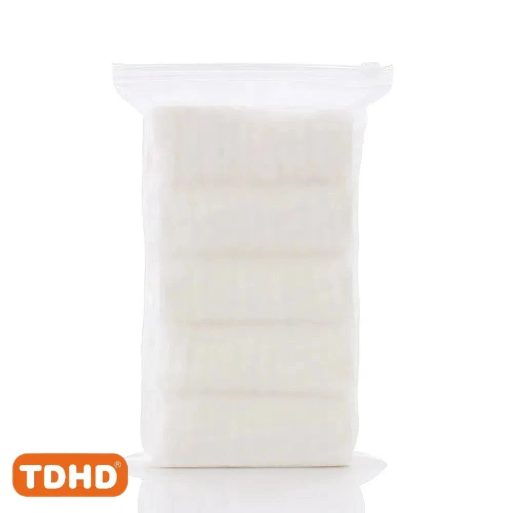 Baby Gauze Saliva Towels 5-Pack Pure Cotton 6-Layer – Absorbent Burp Cloths for Newborns 0-12M - I YAN