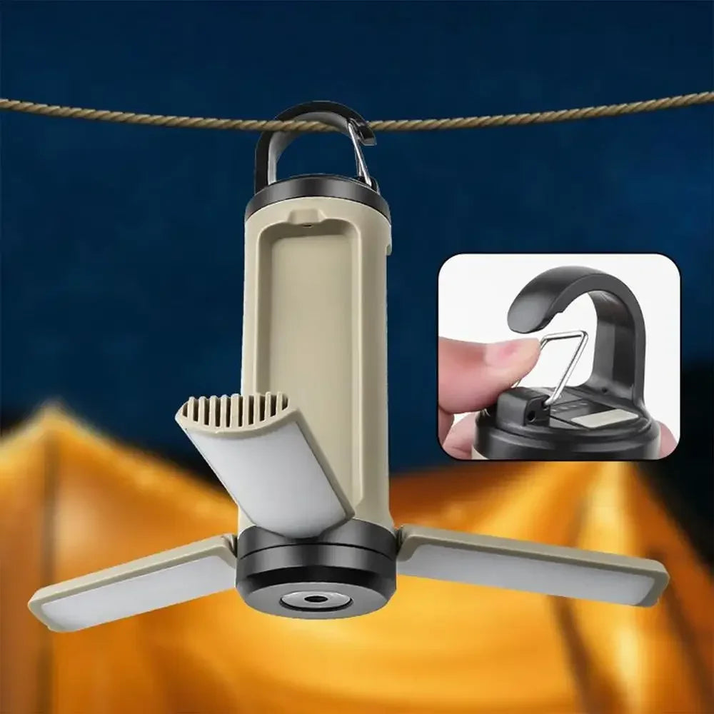 Portable Camping Lantern LY23 6 Modes Adjustable Brightness Hanging Foldable 1200mAh Emergency Light Outdoor