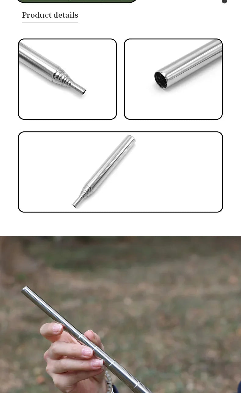 Outdoor Camping Blow Fire Tube Blowpipe Collapsible Tiny Beach Garden Tool Picnic Camping Equipment Blowing Fire Stick