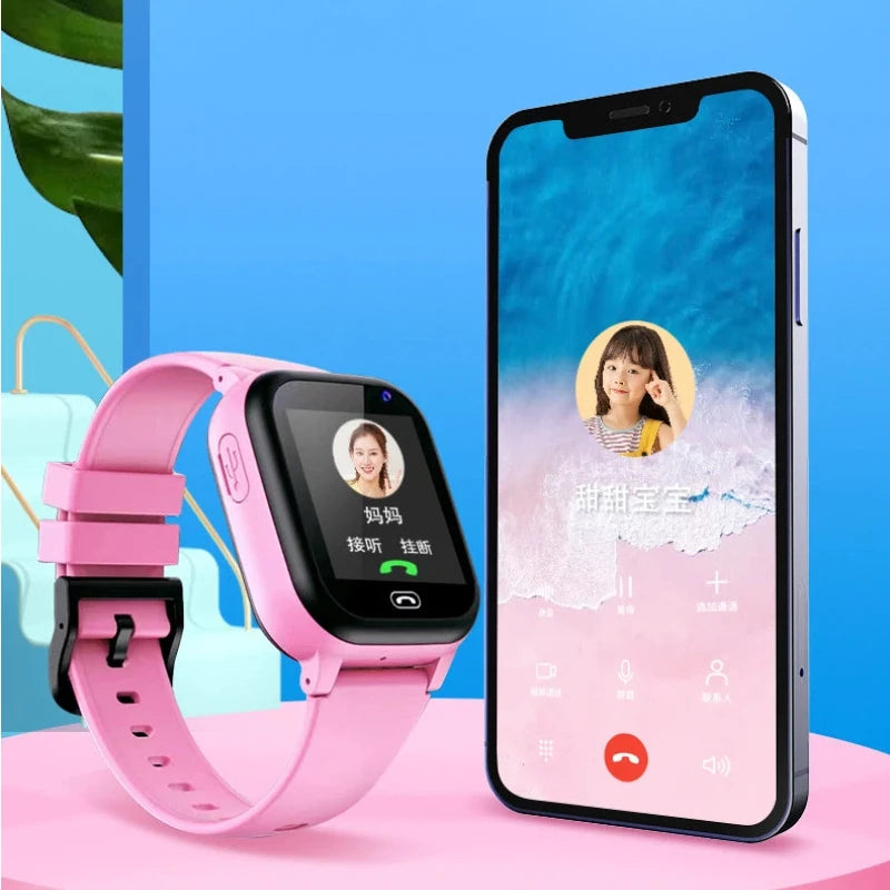 Lenovo Kids Smart Watch by I YAN with waterproof design, GPS, camera, SOS, and call features for children.