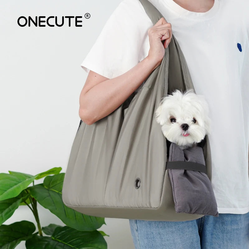 Onecut Adjustable Pet Shoulder Carrier Bag, Portable Breathable Outdoor Travel Dog Cat Backpack, Durable Puppy Transport Basket
