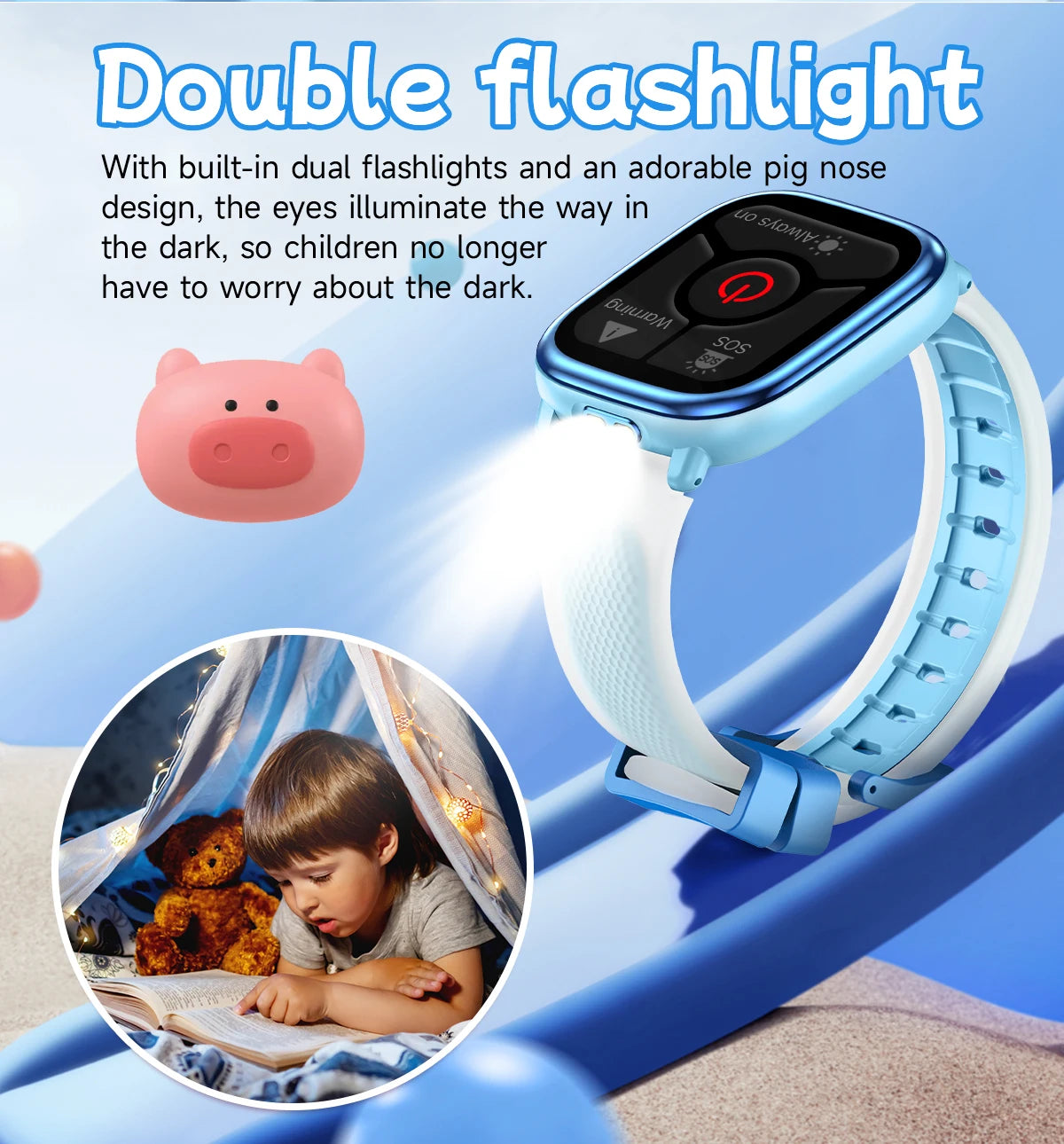 2026 Children's Smart Watch Multiple Learning Modes – Early Education Health Monitor LED Flashlight IP68 Waterproof - I YAN