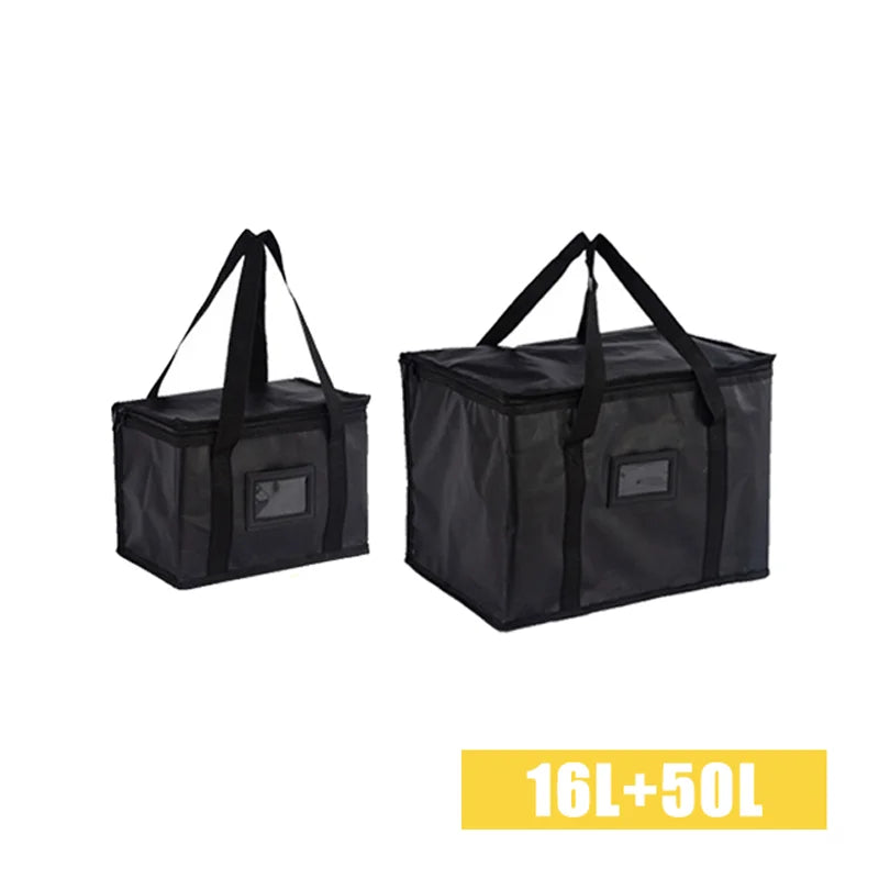 70L Insulated Thermal Cooler Bag Insulation To Keep Cold Large Capacity Portable Lunch Bag Zip Picnic Camping Tin Foil Food Bag