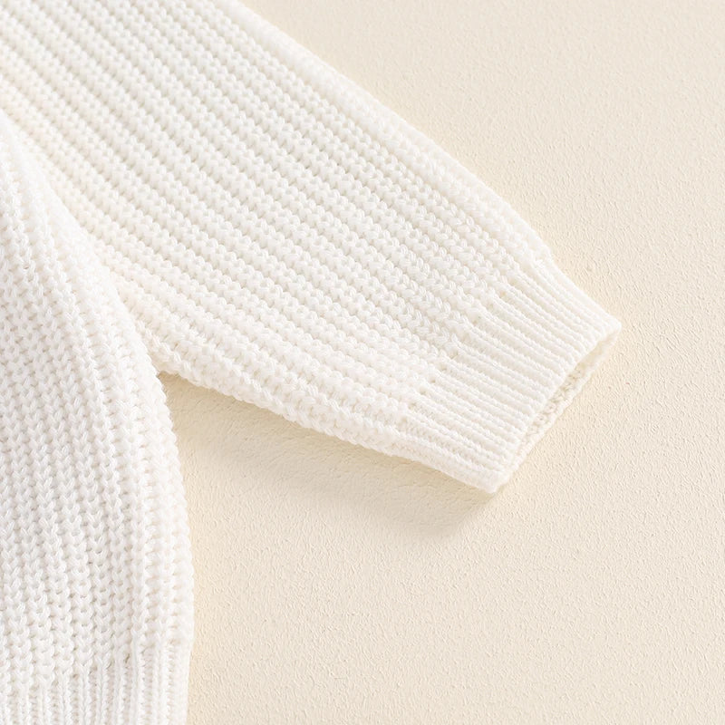 Baby Girl First Birthday Outfit One Embroidery Sweater Pullover Oversized Knit 1st Birthday Winter Cute Clothes