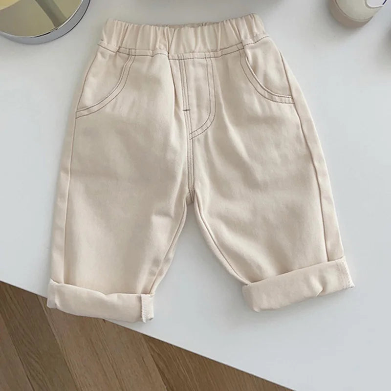 Spring Autumn New Baby Pants Casual Denim 9M-5T Kids  Straight Jeans Soft Toddler Girls Fashion Trousers 3 Colors