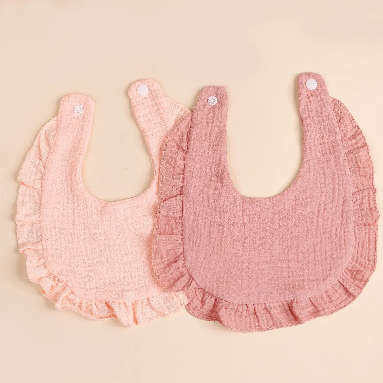 TDHD Baby gauze bibs, sets of 2, 3, or 4, Made of soft cotton,suitable for both boys and girls for drooling and teething.