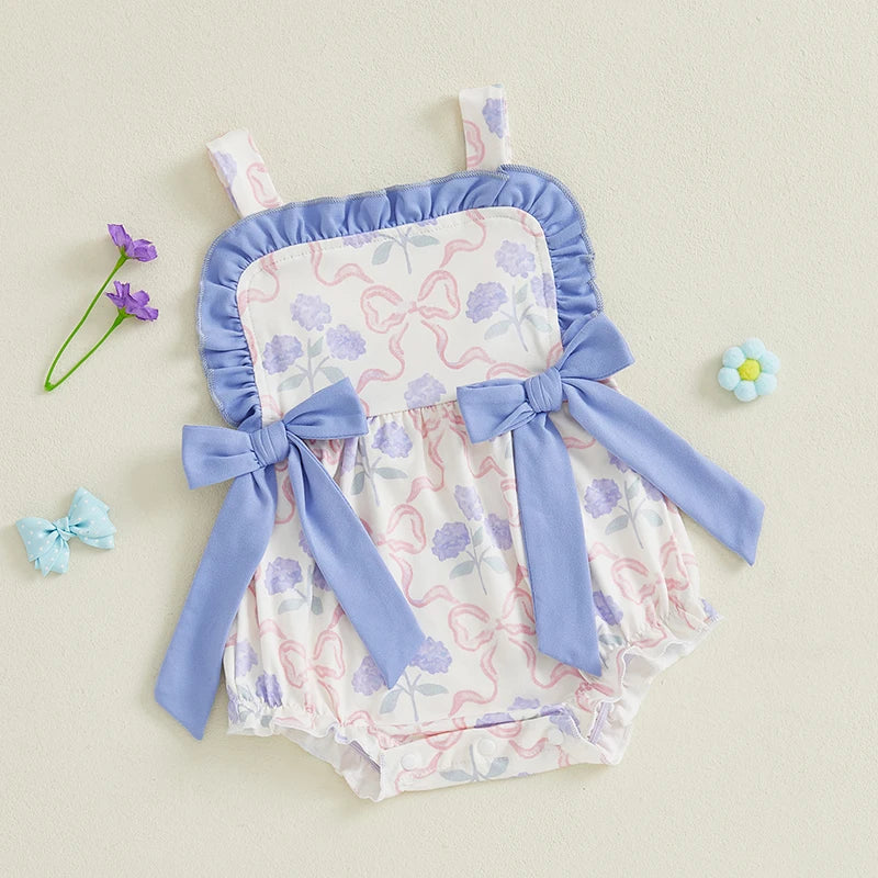 Toddler girl sleeveless floral print dress with ruffled trim from I YAN, perfect for summer parties and playdates.