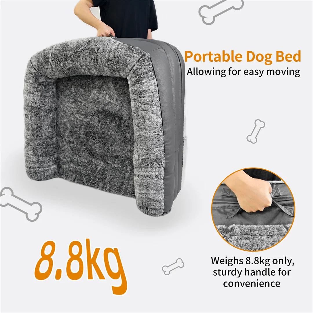 Large 180cm I YAN giant dog bed with plush cover, foldable, orthopedic support, ideal for big dogs, calming and comfortable.