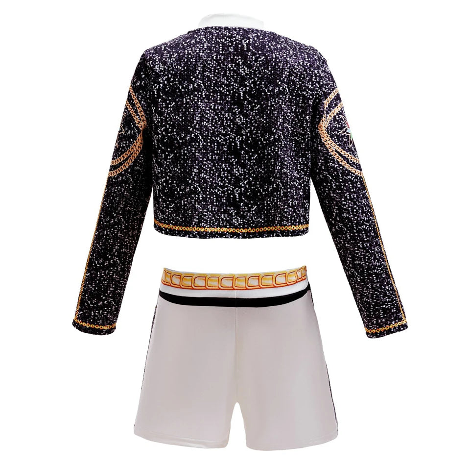Kids K-Pop Girls Cosplay Costume set with Rummi and Zoe outfits for children ages 2 to 12, by I YAN, featuring colorful character costumes.