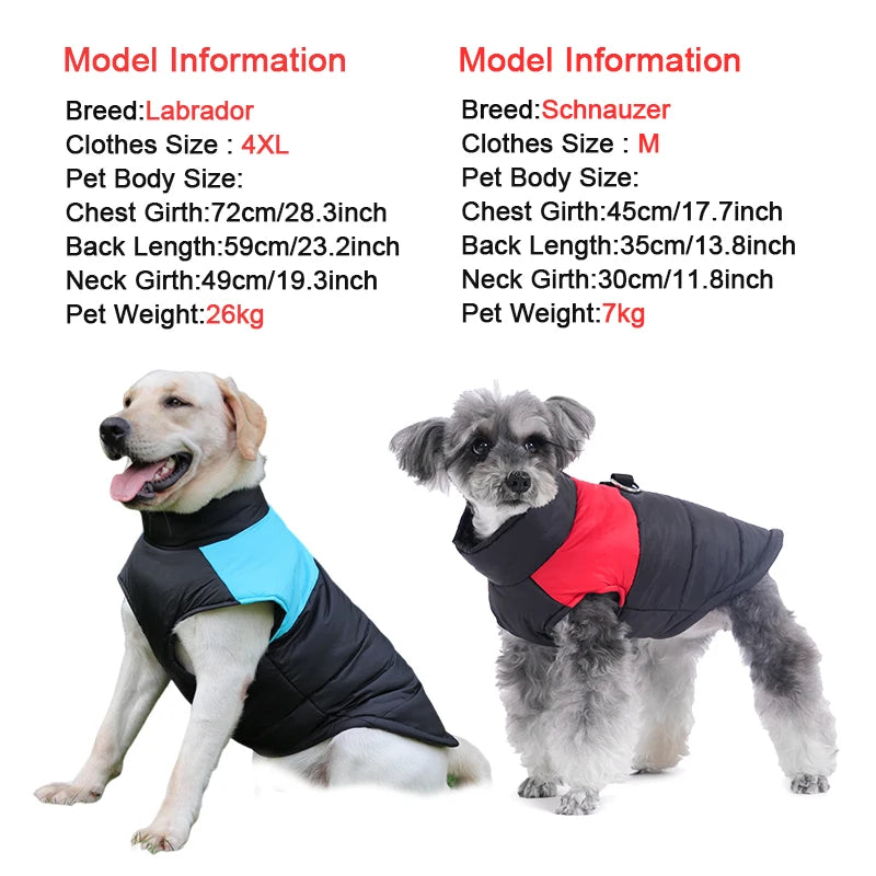 Waterproof Winter Dog Coat – Warm Vest Jacket for Small to Large Dogs