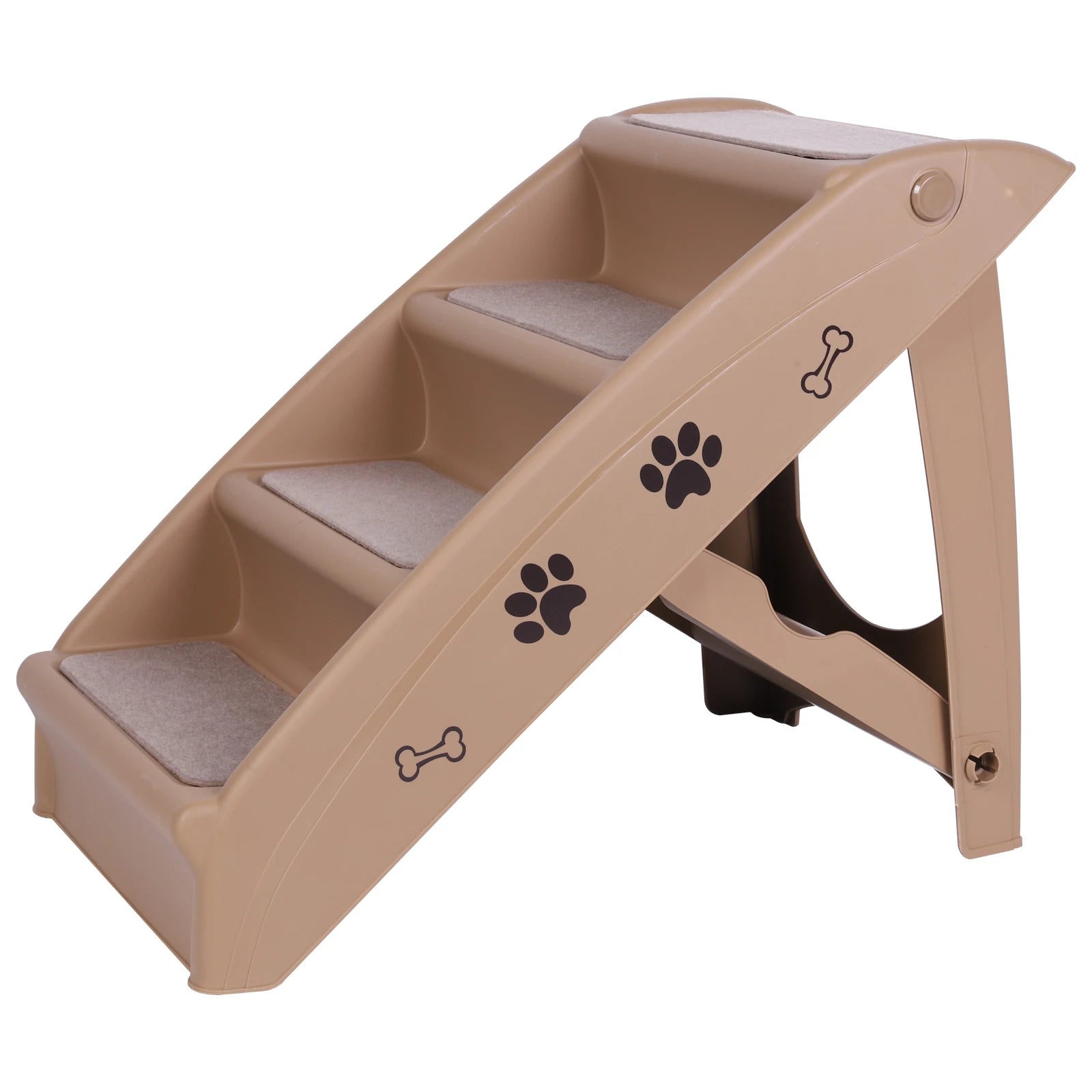4-Step Pet Dog Stairs Folding Cat and Dog Steps Nonslip Dog Stairs Ramp Sofa Ladder Pet Furniture for High Bed Chair Couch Sofa