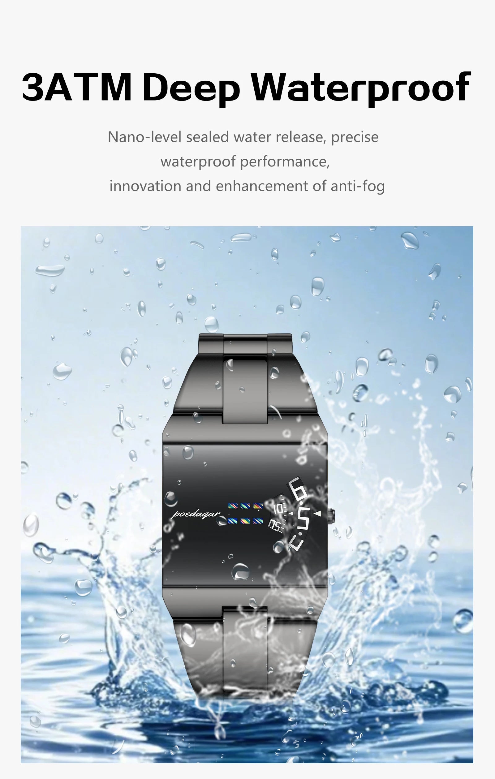 POEDAGAR Original Fashion Men Wristwatch Waterproof Business Elegant Man Clock Stainless Steel Quartz Casual Men's Watches Reloj