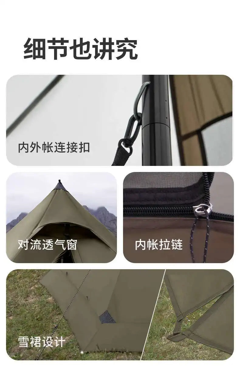 Naturehike Pasture Fire Octagonal Pyramid Tent Outdoor Camping Overnight Equipment