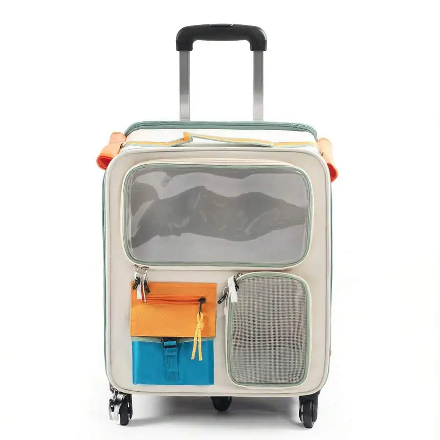 Cats Travel Bag Portable Out Pet Trolley Suitcase Universal Small Dogs Bag Cat Backpack Travel Walking And Camping