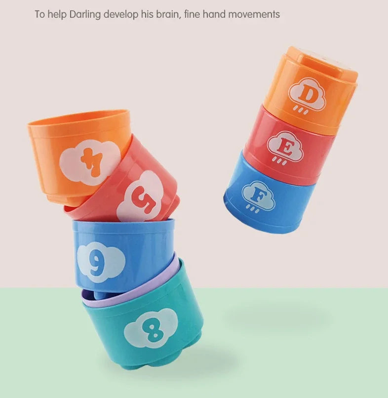 I YAN Kid Brain Response Battle Fold Cup game with colorful foldable cup for hand speed training and early education stacking fun.