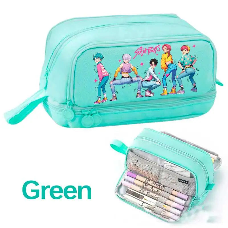 Demon Hunters Pencil Case – Multi-Functional Stationery Storage Bag - I YAN