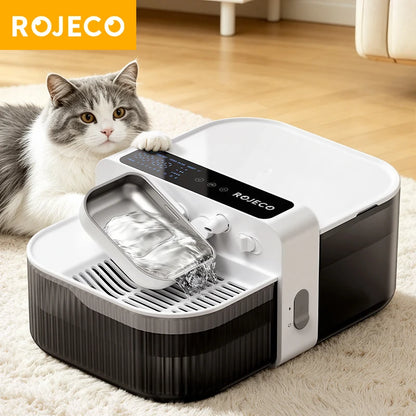 3.5L Wireless Cat Water Fountain – 180-Day Battery, Ultra-Quiet & Auto Waste Separation