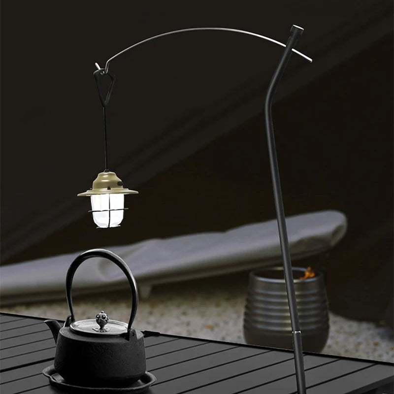 WESTTUNE Outdoor Lamp Stand Hook 360° Full space adjustment Lamp Pole Stand Portable Folding Camping Lantern Stands for Picnic