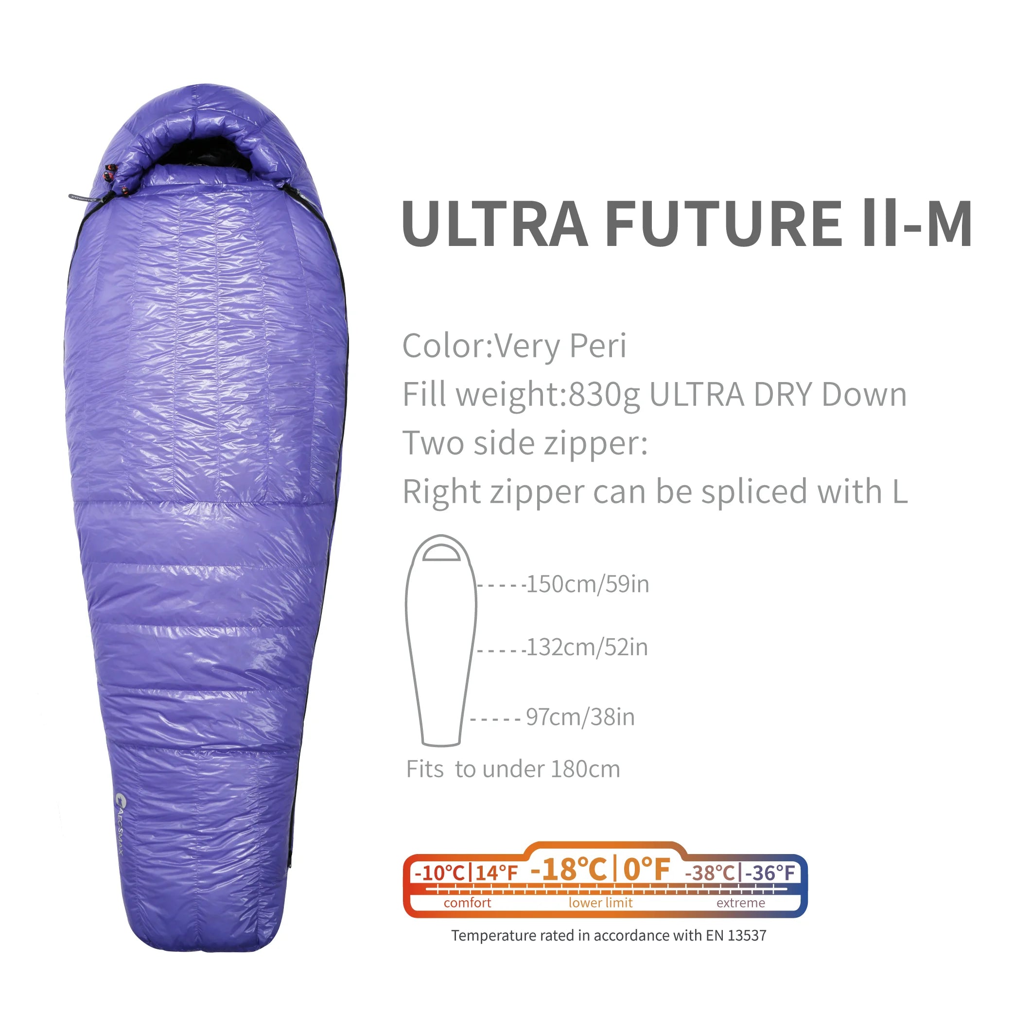 AEGISMAX ULTRA FUTURE 10D 800FP Ultra Dry Down Sleeping Bag -18 Degree Thicken Winter Ultralight Sleeping Bag for Camping