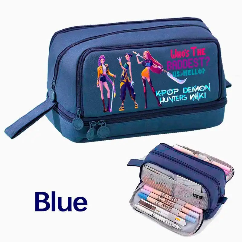 Demon Hunters Pencil Case – Multi-Functional Stationery Storage Bag - I YAN