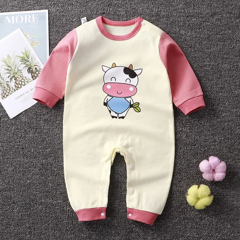 0-2 Age Baby Clothes Cartoon Long Sleeve Climbing Clothes Spring Autumn Newborn Underwear Jumpsuit Infantil Bodysuits Pajamas